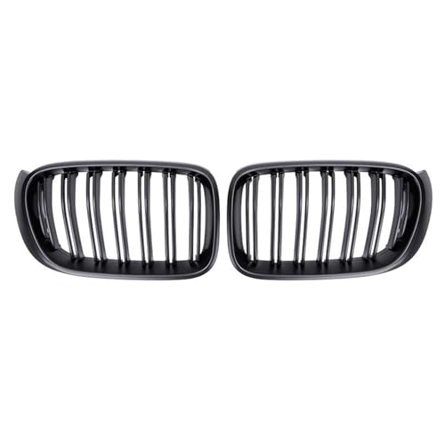 SQOFJGIGN Frontstoßstangengitter Auto Front Niere Grills Racing Grill Für X3 F25 X4 F26 2014-2017 Glanz Schwarz Dual Lamellen Gitter ABS Zubehör Auto Kühlergrill(Matte Black) von SQOFJGIGN