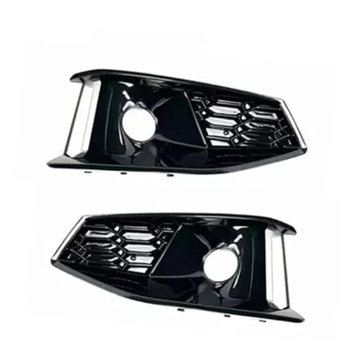SQOFJGIGN Frontstoßstangengitter Auto Links Rechts Seite Frontschürze Honeycomb Mesh Für A4 B9 2020 2021 2022 2023 2024 Nebel Licht Kühlergrill Grill Abdeckung Auto Kühlergrill(Black Silver) von SQOFJGIGN