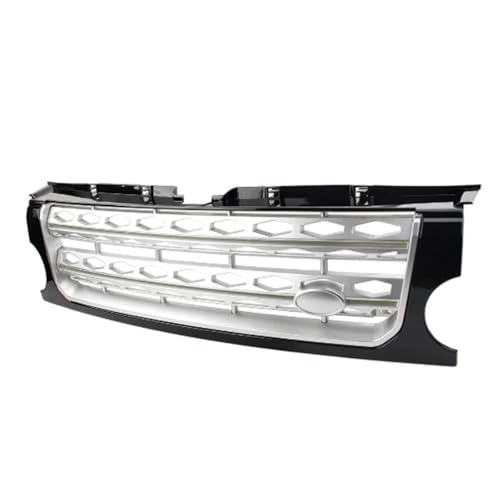 SQOFJGIGN Frontstoßstangengitter Auto Racing Grills Front Niere Haube Form Styling Grille Für Land Für Rover Für Discovery 3 L319 LR3 2005-2009 Auto Kühlergrill(Black Silver) von SQOFJGIGN