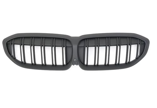 SQOFJGIGN Frontstoßstangengitter Front Kühler Gitter Nieren Grill Tuning Mesh Für 3 Serie G20 G21 2019 2020 2021 2022 318i 320i 320d 330i 340i 340d Auto Kühlergrill(Matte Black 2 Line) von SQOFJGIGN