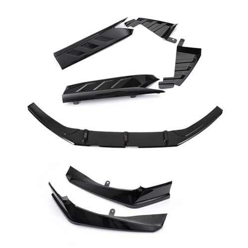 SQOFJGIGN Kofferraumspoiler Für Accord 10th 2018 2019 2020 Auto Frontspoilerlippe + Heckdiffusor Seitenspoiler Splitter Canards Cover Trim Kit Auto Heckflügel(Schwarz) von SQOFJGIGN