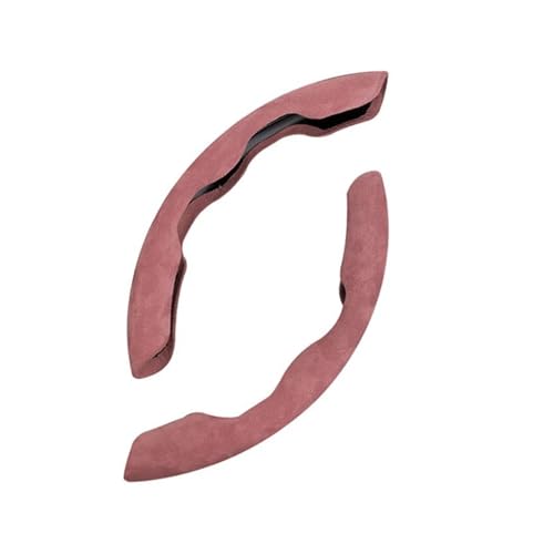 SQOFJGIGN Lenkrad Bezug Auto 1 Paar Fell-Wildleder-Optik, universeller Durchmesser 38,1 cm Auto-Lenkrad-Booster-Abdeckung Auto-Innenraum Lenkradhüllen(Pink) von SQOFJGIGN
