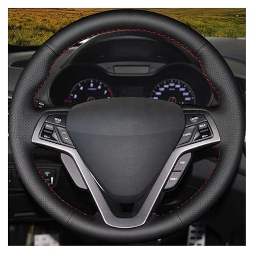 SQOFJGIGN Lenkrad Bezug Auto Benutzerdefinierte Auto Lenkrad Geflecht Abdeckung Für Hyundai Für Veloster 2011-2017 Auto Innen Zubehör Lenkradhüllen(Orange Thread) von SQOFJGIGN