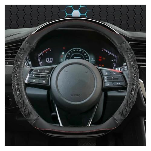 SQOFJGIGN Lenkrad Bezug Auto D Form Auto Lenkrad Abdeckung Für Kia Für Stinger Für Stonic Für Sportage Für Proceed K5 2021 Lenkradhüllen(Schwarz) von SQOFJGIGN