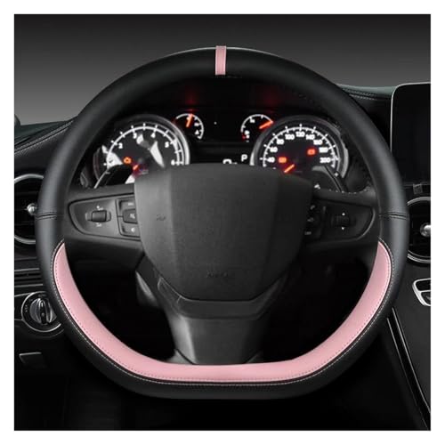 SQOFJGIGN Lenkrad Bezug Auto D-förmige Auto-Lenkradabdeckung für Citroen C3 C3-XR 2015–2019, C4 2016–2019, für Traveller 2016–2019 Lenkradhüllen(PINK) von SQOFJGIGN