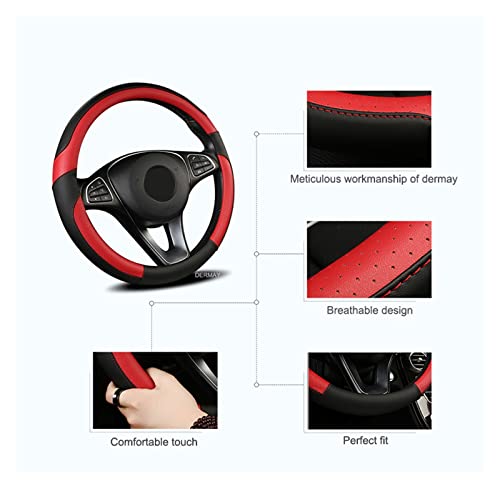 SQOFJGIGN Lenkradabdeckung Auto-Lenkradabdeckung Aus PU-Leder Für Ford Für Kuga I II 2008-2020 Für Escape 2001-2020 Auto-Innenausstattung Lenkradbezug(Orange) von SQOFJGIGN