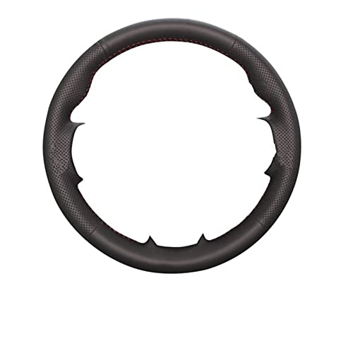 SQOFJGIGN Lenkradabdeckung Lenkradabdeckung Wrap Handnähen Für Nissan Für Pathfinder III 2004–2014 Für Frontier Für Xterra Schwarz Beige Grau Lenkradbezug(Red Thread) von SQOFJGIGN