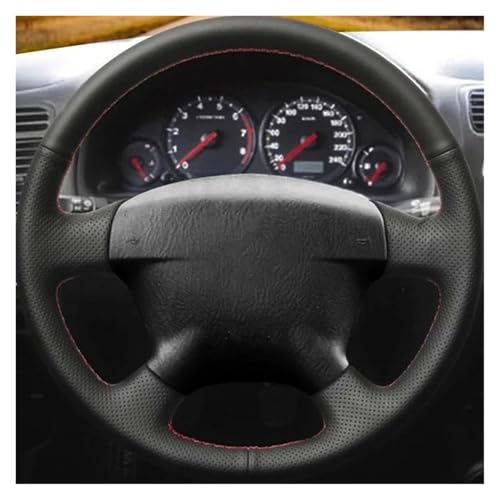 SQOFJGIGN Lenkradschoner Auto-Lenkrad-Geflechtabdeckung Für Civic 2000–2005, Für Stream 2001, DIY; Handnähen Von Auto-Innenausstattung Auto Lenkradbezug(Yellow Thread) von SQOFJGIGN