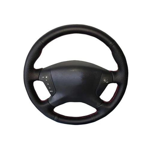SQOFJGIGN Lenkradschoner Auto-Lenkradabdeckung Für Toyota Für Avensis 2003 2004 2005 2006 2007 Handgenähtes DIY-Schwarz-Mikrofaser-Leder Auto Lenkradbezug(Blue Thread) von SQOFJGIGN