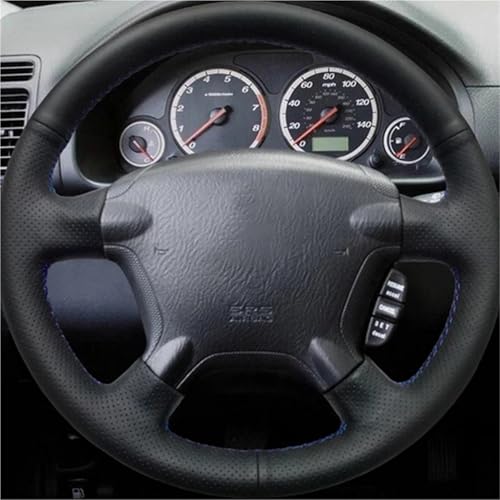 SQOFJGIGN Lenkradschoner Für CR-V Für CRV 2002-2006 Auto-Lenkrad-Geflechtabdeckung Bequemes DIY-Handnähen Auto-Innenausstattung Auto Lenkradbezug(Yellow Thread) von SQOFJGIGN