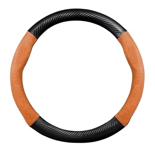 SQOFJGIGN Lenkradschoner Für MG 3 5 6 HS ZS EV MG3 3SW MG5 MG6 MG7 ZR EHS GT EZS Autolenkradabdeckung Anti-Rutsch-Lenkradabdeckung Dekorationszubehör Auto Lenkradbezug(O Fiber Orange) von SQOFJGIGN