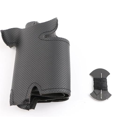 SQOFJGIGN Lenkradschoner Für MG ZS HS GS 5 6 RX5 RX8 ZST ZS EV 2017 2018 2019 2020 2021 2022 2023 DIY Auto Lenkradbezug Ledergeflecht Für Lenkrad Auto Lenkradbezug(Schwarzer Faden) von SQOFJGIGN