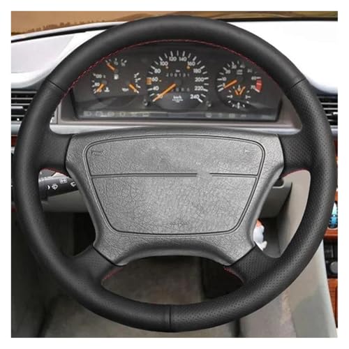 SQOFJGIGN Lenkradschoner Für Mercedes Für Benz C-Klasse E-Klasse S-Klasse W202 W210 1992-1999 2000 Auto Lenkrad Geflecht Abdeckung Hand Nähen Auto Lenkradbezug(Yellow Thread) von SQOFJGIGN