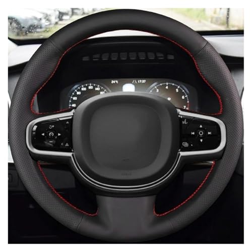 SQOFJGIGN Lenkradschoner Für Volvo S90 XC90 XC60 S60 V90CC Auto-Lenkrad-Geflechtabdeckung Aus Weichem Echtleder Auto-Innenausstattung Auto Lenkradbezug(Orange Thread) von SQOFJGIGN