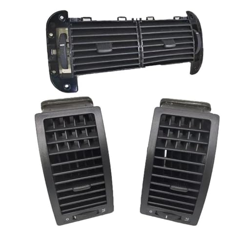 SQOGJSGZ Klimaanlage Entlüftung Für VW Cross Für Polo 4 Limousine Für Vento 9N 2002-2010 6Q0819703 6Q0819704 6Q0858069 Auto Front Dash Air Vent Grill Klimaanlagendüsen(Black 3 pcs) von SQOGJSGZ