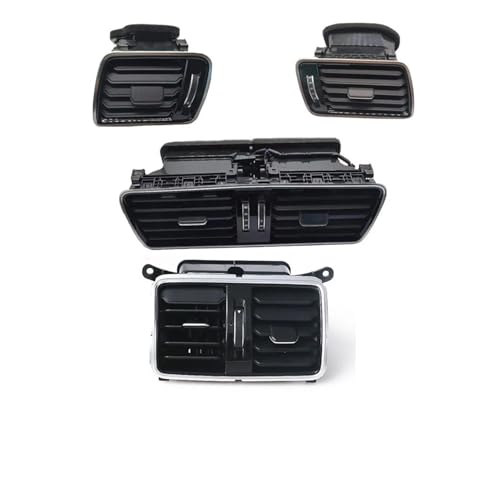 SQOGJSGZ Klimaanlage Entlüftung Für VW Für Passat CC B6 B7 R36 3AD 819 728A 701A 702A Auto LHD Chrom Klavier Farbe Dashboard Klimaanlage Outlet Vent Klimaanlagendüsen(Piano Black A 4pcs) von SQOGJSGZ