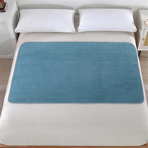 SQOYEI Große Größe Eis-Seide Inkontinenzunterlage Waschbar, Senioren Sommer Atmungsaktiv Inkontinenz Bettunterlage für Hotels, Pflegeheime Inkontinenzauflage(GrüN,80 * 120cm) von SQOYEI