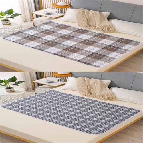 SQOYEI Großformatige Inkontinenzunterlage Waschbar Wiederverwendbar Tragbar, Inkontinenz Bettunterlage für Kinder, Haustiere Bettunterlage Wasserdicht Auslaufsicher(180x200cm,Set E) von SQOYEI