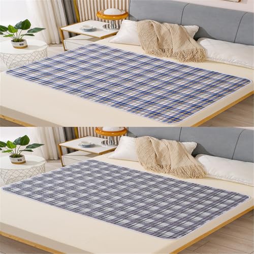 SQOYEI Großformatige Inkontinenzunterlage Waschbar Wiederverwendbar Tragbar, Inkontinenz Bettunterlage für Kinder, Haustiere Bettunterlage Wasserdicht Auslaufsicher(80x120cm,Set B) von SQOYEI