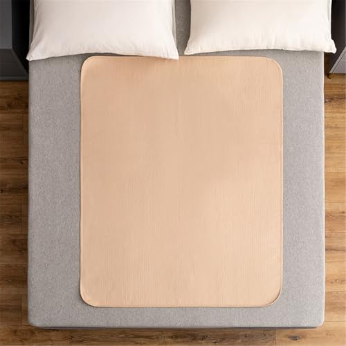 SQOYEI Hohe Saugfähigkeit Inkontinenz Bettunterlage Rutschfest Atmungsaktiv, Inkontinenzauflage für Hotels, Pflegeheime Inkontinenzunterlage Waschbar Wiederverwendbar(Apricot,180x200cm) von SQOYEI