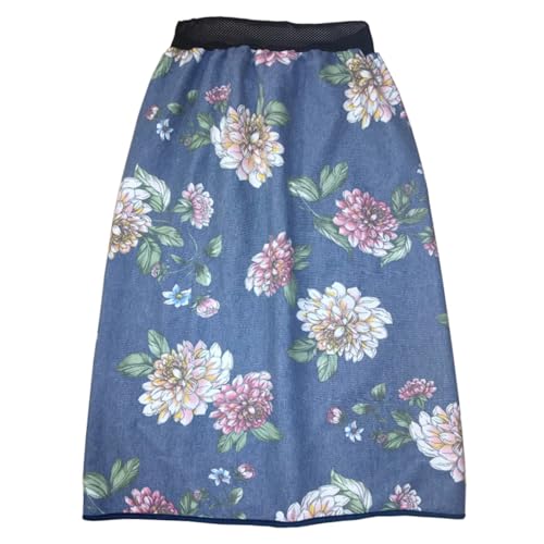 SQOYEI Inkontinenz Bettunterlage Ohne öffnung, Baumwolle Atmungsaktiv Inkontinenzauflage Auslaufsicher Elastischer Bund Inkontinenzunterlage Waschbar Pflegeheim(M,Peony) von SQOYEI