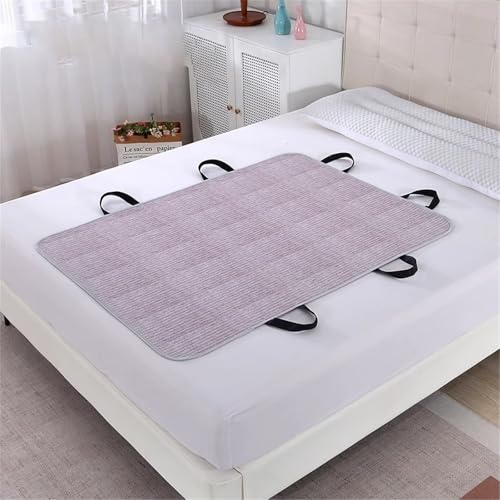 SQOYEI Inkontinenzunterlage Waschbar Auslaufsicher Bettunterlage Wasserdicht Mit Verstärkten Griffen, Inkontinenz Bettunterlage für Wohnmobile(Brown,90x120cm) von SQOYEI