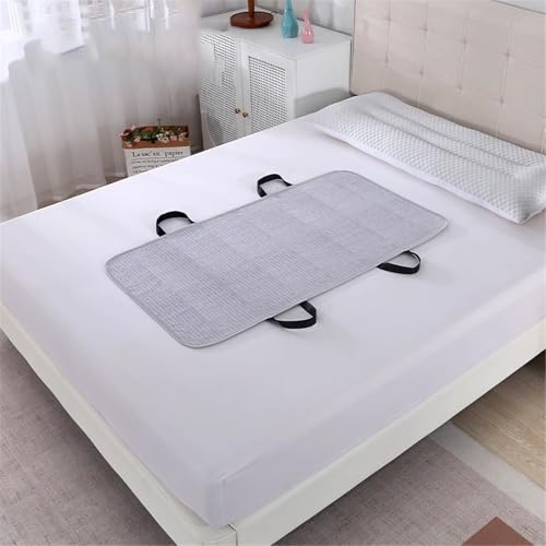 SQOYEI Inkontinenzunterlage Waschbar Auslaufsicher Bettunterlage Wasserdicht Mit Verstärkten Griffen, Inkontinenz Bettunterlage für Wohnmobile(Gray,60x110cm) von SQOYEI