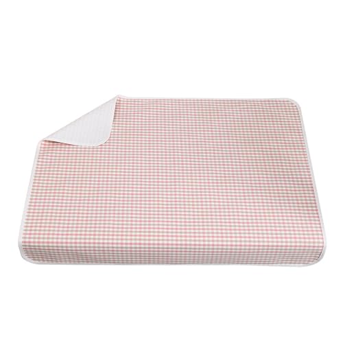 SQOYEI Sommer Kühle Empfindung Waschbare Inkontinenz Stuhlauflage, Baumwolle Hohe Saugfähigkeit Inkontinenzunterlage Waschbar Wiederverwendbar Inkontinenz Bettunterlage(Pink,100 * 150) von SQOYEI
