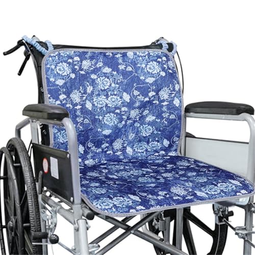 SQOYEI Waschbare Inkontinenz Stuhlauflage Mit Festem Seil, Inkontinenz Bettunterlage Tragbar Atmungsaktiv Inkontinenzunterlage Waschbar Pflegeheim(Blue B) von SQOYEI