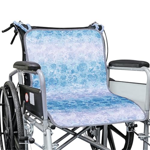 SQOYEI Waschbare Inkontinenz Stuhlauflage Mit Festem Seil, Inkontinenz Bettunterlage Tragbar Atmungsaktiv Inkontinenzunterlage Waschbar Pflegeheim(Blue D) von SQOYEI
