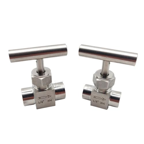 1/8 "1/4" 3/8 "1/2" BSP Innengewinde Nadelventil Kran 915 PSI 304 Edelstahl Durchflussregelung Mit Einem Griff(1/2") von SQSKSSWOB