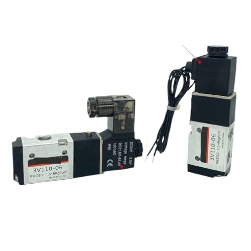1/8" Magnetventil 3-Wege-Pneumatik-Luftmagnetventil Aluminiumgehäuse 3V110-06 12V/24V/220V(12V DC,A Type) von SQSKSSWOB