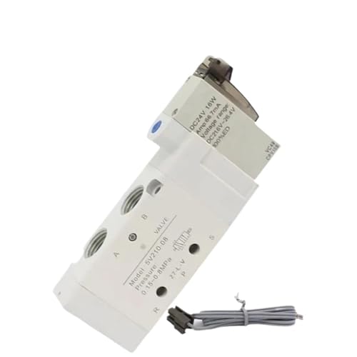1PCS Air Solenoid Valves 5V110-06 5V210-08 5V220-06 5V230-08 DC12V DC24V AC220V Pneumatic Electric Valve(5V220-08 AC220V,With 4mm Fitting) von SQSKSSWOB