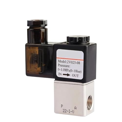 2V Fluid Controlvalve 2/2Way 2V025-06/2V025-08 Controls Solenoid Valve 12V 24V 110V 220V(2V025-08,DC 24V) von SQSKSSWOB