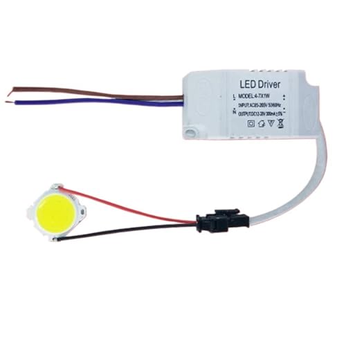 3W 5W 7W 10W 12W 15W COB LED +driver Power Supply Built-in Constant Current Lighting 85-265V Output 300mA Transformer(White,7W) von SQSKSSWOB