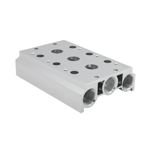 4V300M Verteiler for Magnetventile der Serie 4V300 4V310-10 4V320-10 4V330-10 Ventilplattenbasis Verteiler Entlüftung(4V300M 9F) von SQSKSSWOB