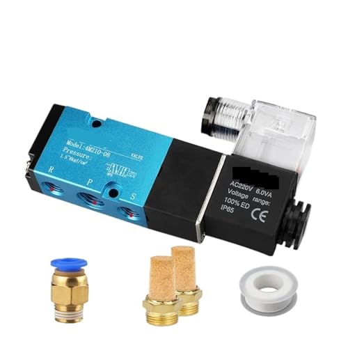 4m210-08 Magnetventil 5-Wege-Pneumatik Airtec-Typ(4M210-08 AC220V,With 8mm fitting) von SQSKSSWOB