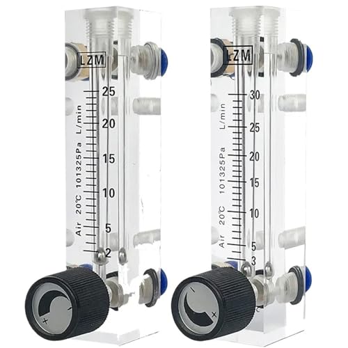 94mm 106mm Höhe Wasser Gas Luft Float Durchflussmesser Panel Typ Rotameter Mit Regelventil(0.3-3 LPM Air 94 H) von SQSKSSWOB