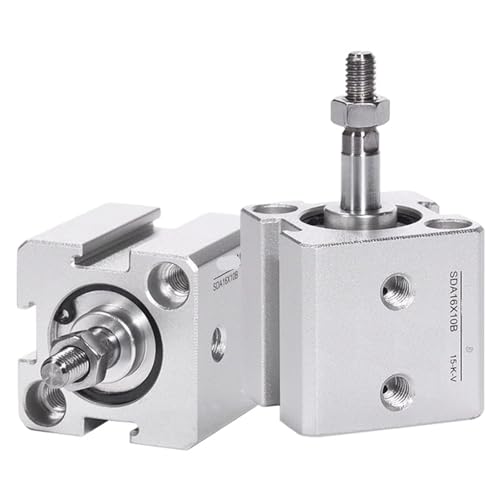Pneumatic Compact Cylinder Male Thread Bore SDA12 16mm Stroke 5 10 15 20 25 30 35 40 45 50 60mm B Without Magnet(Stroke 10mm -B) von SQSKSSWOB