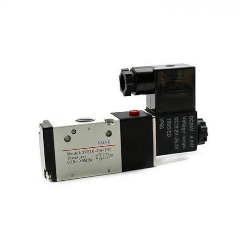 Pneumatic Solenoid Valve 3V210-08 DC12V DC24V AC110V AC220V 3 Way 2 Position Air Directional Control Gas Magnetic(3V210-08 w 6mm,AC 220V) von SQSKSSWOB