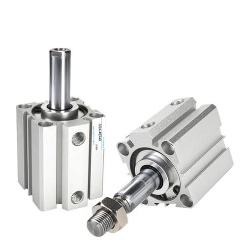 SDA100-S-B Bore 100mm Stroke 5 to 100mm Female/Male Thread Air Pneumatic Cylinder Double Acting Compact Cylinder(Stroke 55mm) von SQSKSSWOB