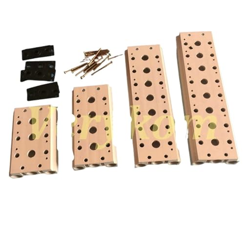 Verykom Pneumatischer Magnetventilverteiler 4V210-08 4V220-08 Basisplatine Luftauslassplatte 4V200 200M 4F 6F 8F 10F 12F(11F -11 Station) von SQSKSSWOB