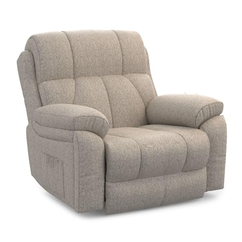 SQUEBILIFE Fernsehsessel Aufstehhilfe Massagesessel Seniorensessel für Senioren, 2 Seitentaschen und Getränkehalter,USB+ Typ-C Anschluss von SQUEBILIFE