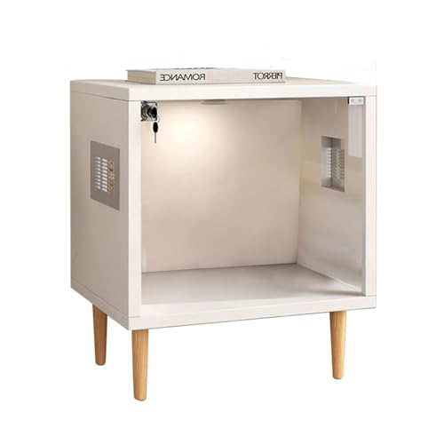 Hamsterkäfig, Meerschweinchenkäfig Aus Holz mit TrennwäNden, Leicht Zu Reinigen Geeignet für Viele Haustiere - Abgebildetes Zubehör Nicht Im Lieferumfang Enthalten(White,40 * 40 * 58cm) von SQUZO