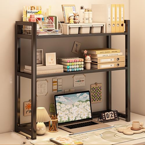 SQUZO Desktop-Regale, Display-Regal mit großer Kapazität, Schreibtischaufsatz for das Home Office, einfach zu montieren(Black,70 * 24 * 90cm) von SQUZO