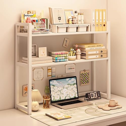 SQUZO Desktop-Regale, Display-Regal mit großer Kapazität, Schreibtischaufsatz for das Home Office, einfach zu montieren(White,90 * 24 * 90cm) von SQUZO