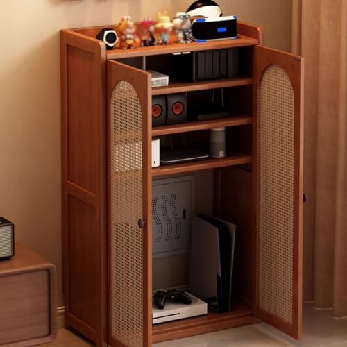 SQUZO Router Aufbewahrungsbox, Steckdosenleiste und Kabelmanagement-Organizer, Router-Schrank mit Stabilen Beinen, für BüRo und Zuhause(60 * 25 * 113cm) von SQUZO