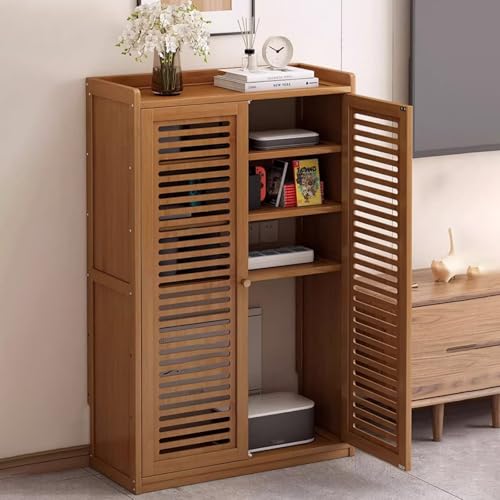 SQUZO Router Verstecken, Router Aufbewahrungsbox Bodenstehende Router-Aufbewahrungsbox, Stabile Beine, Vormontierte Sockelleiste für Stabilität Im Büro Und Zuhause(Brown,59 * 25 * 82cm) von SQUZO