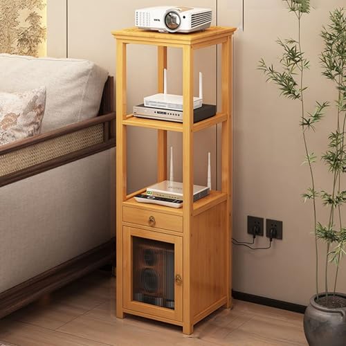 SQUZO Router Verstecken WLAN-Router-Aufbewahrungsschrank, 30 cm Breit, Media-Aufbewahrungsschrank(Yellow,30 * 30 * 118cm) von SQUZO