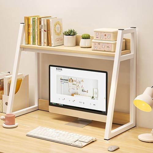 SQUZO Schreibtisch-Bücherregal, Organizer für Büroschreibtische, Mehrzweck-Schreibtischregal Aus Holz, BüRo-Aufbewahrungsregal Holz mit 50 cm Hoher Ablagefläche, für Homeoffice(Yellow) von SQUZO